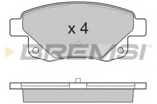 BP3275 BREMSI комплект тормозных колодок