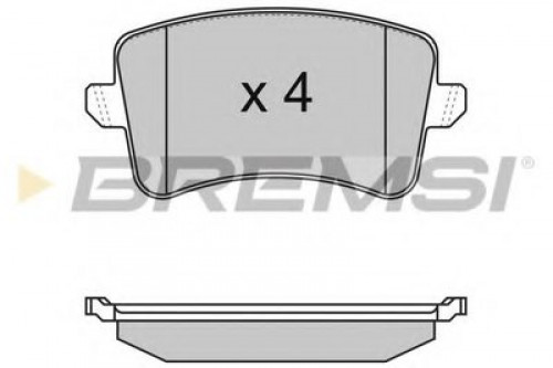 BP3349 BREMSI комплект тормозных колодок