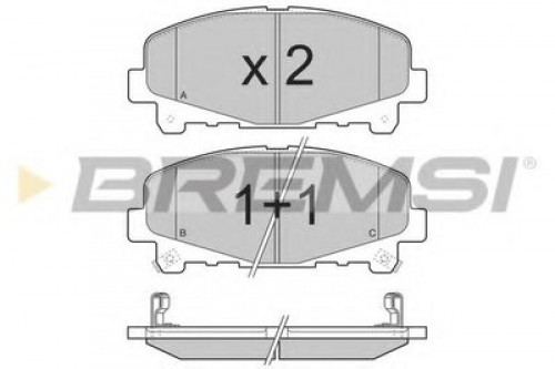 BP3373 BREMSI комплект тормозных колодок