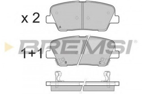 BP3435 BREMSI комплект тормозных колодок