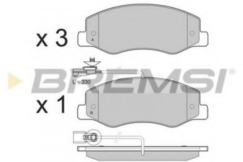 BP3440 BREMSI комплект тормозных колодок