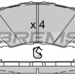 BP3554 BREMSI комплект тормозных колодок