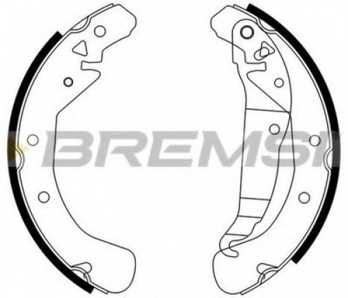 GF0358 BREMSI комплект тормозных колодок