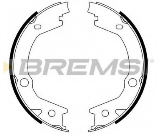 GF0765 BREMSI комплект тормозных колодок
